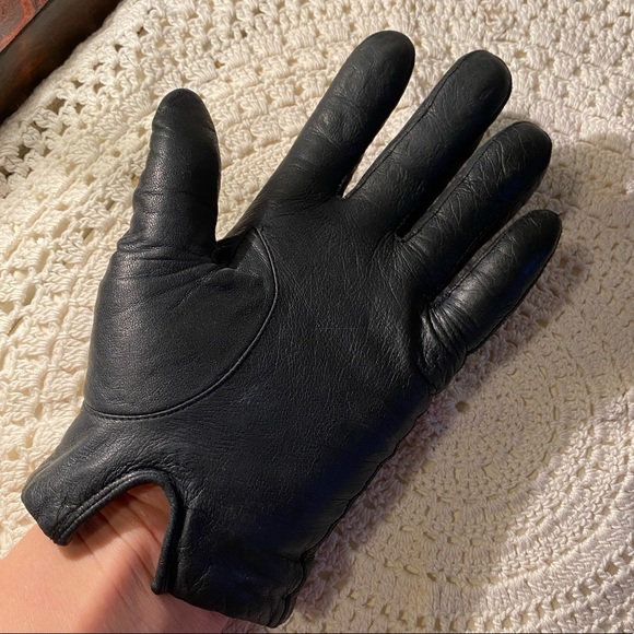 Vintage Leather and Cashmere Gloves - Picture 2 of 4